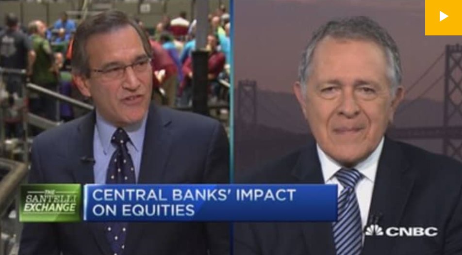Peter Eliades in a split-screen interview on CNBC